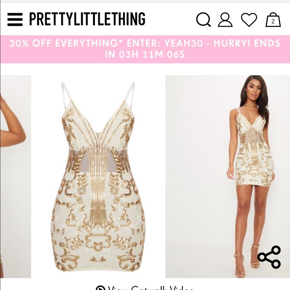 white and gold dress